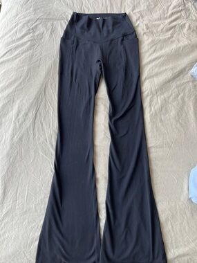 PopFlex Black High-Waist Flare Yoga Pants in Tall